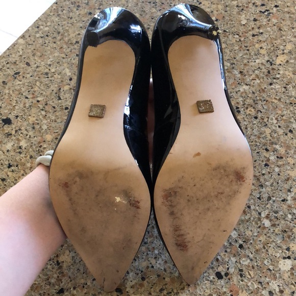 Anne Klein patent black leather heels size 8 - Picture 4 of 6